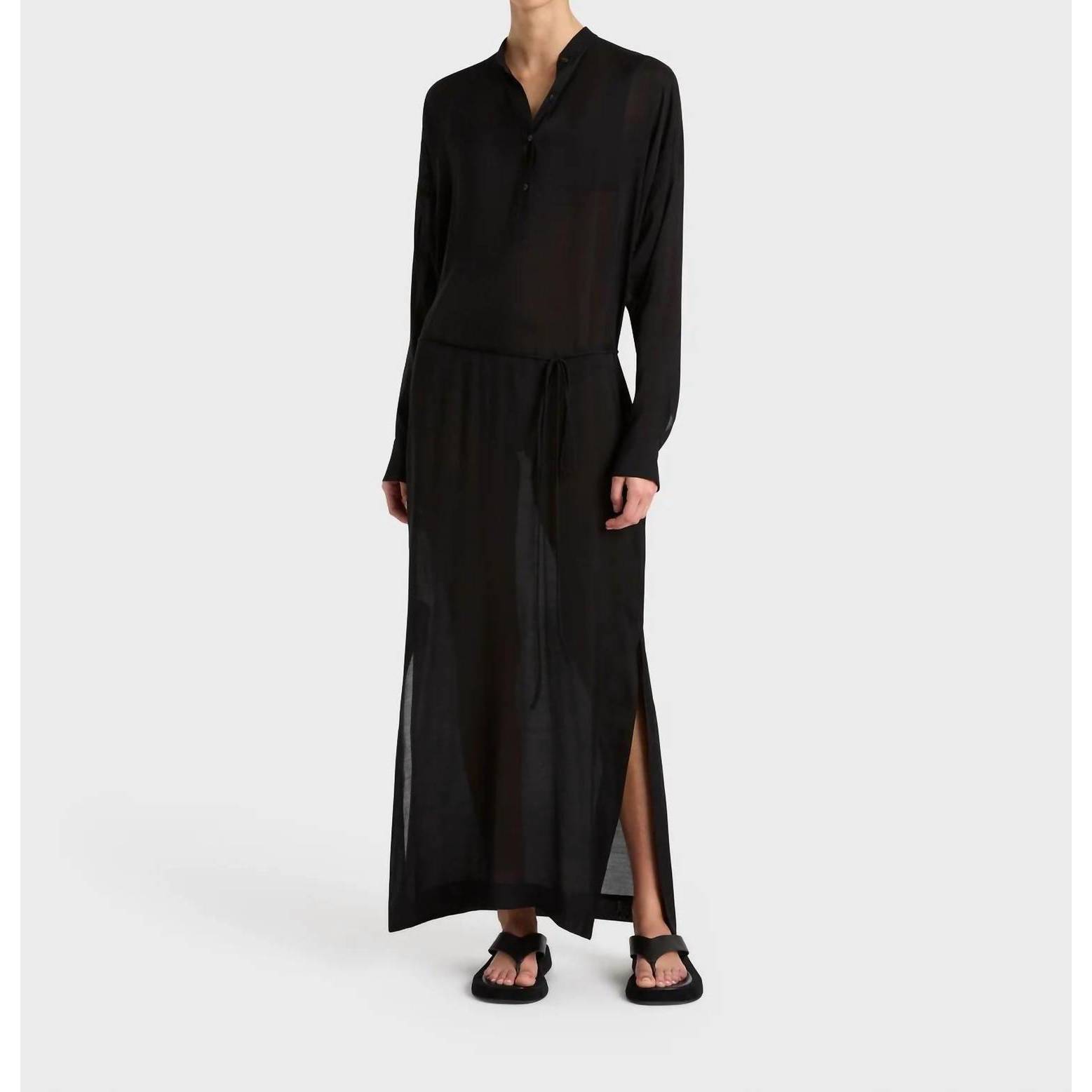 New Bondi Born Cremona Long Tunic Dress In Black